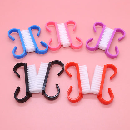 100pcs Nail Cleaning Brush Set - Colorful Soft Plastic Dust Remover Tools for Nail Art, Manicure & Pedicure Care