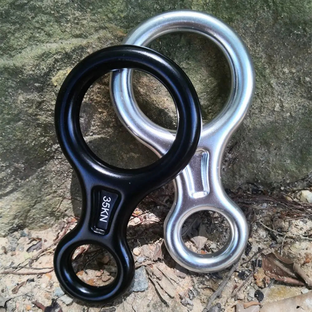 35KN Rock Climbing Descender – Figure 8 Rope Device for Downhill & Climbing Gear Equipment