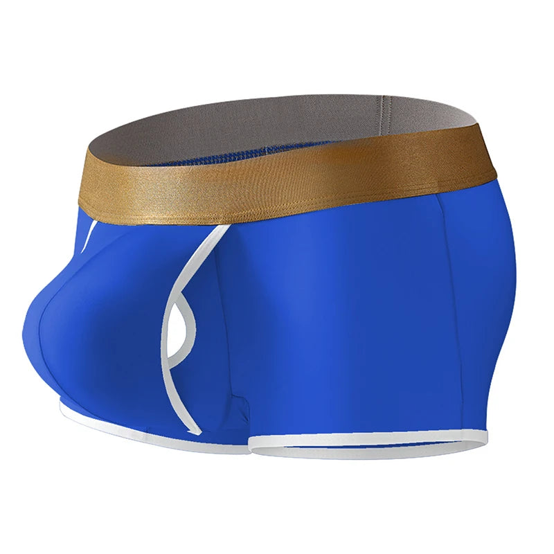 Men’s Ice Silk Boxer Shorts - Summer Breathable Lightweight U-Pouch Flat Boxers Soft Comfortable Underwear