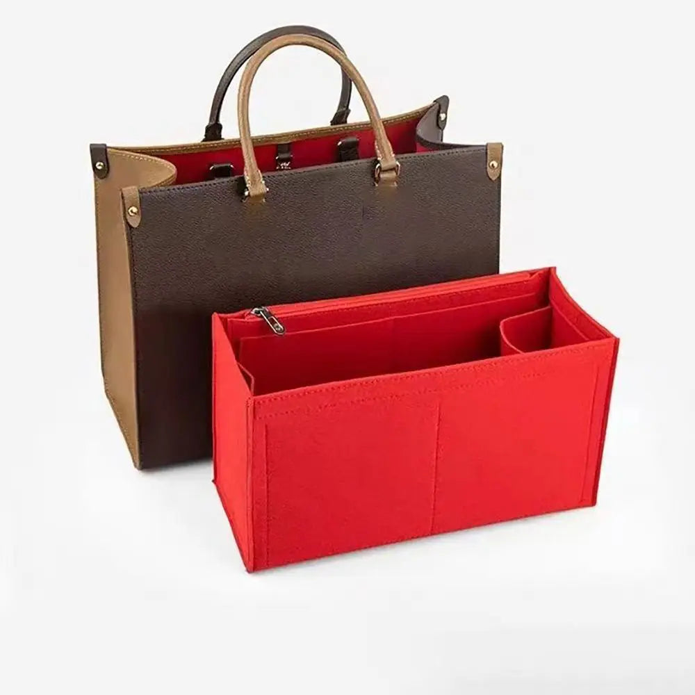 Felt Insert Liner Pouch — Handbag & Tote Bag Organizer for LV Onthego, Internal Purse Storage Accessory