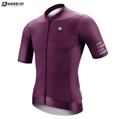 DAREVIE SPF 50+ Long Sleeve Cycling Jersey – Breathable Training Fit, Unisex Lightweight Cycling Maillot for Men & Women Small Size
