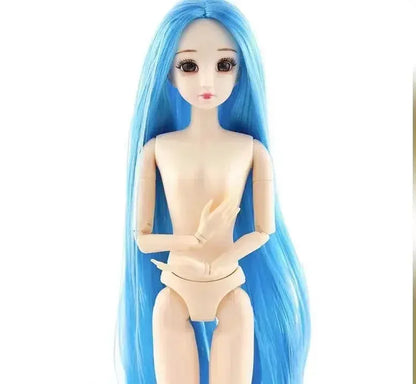 30cm BJD Doll 12-Joint 1/6 Girl Toy — Dress, 3D Eyes, Clothes & Shoes, Kids Gift for Girls
