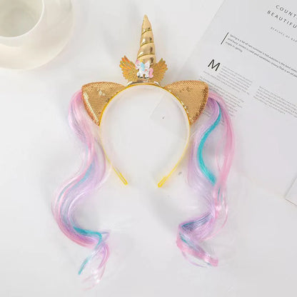 Unicorn Birthday Headband for Girls — Cute Kids Hair Hoop for Party & Baby Shower