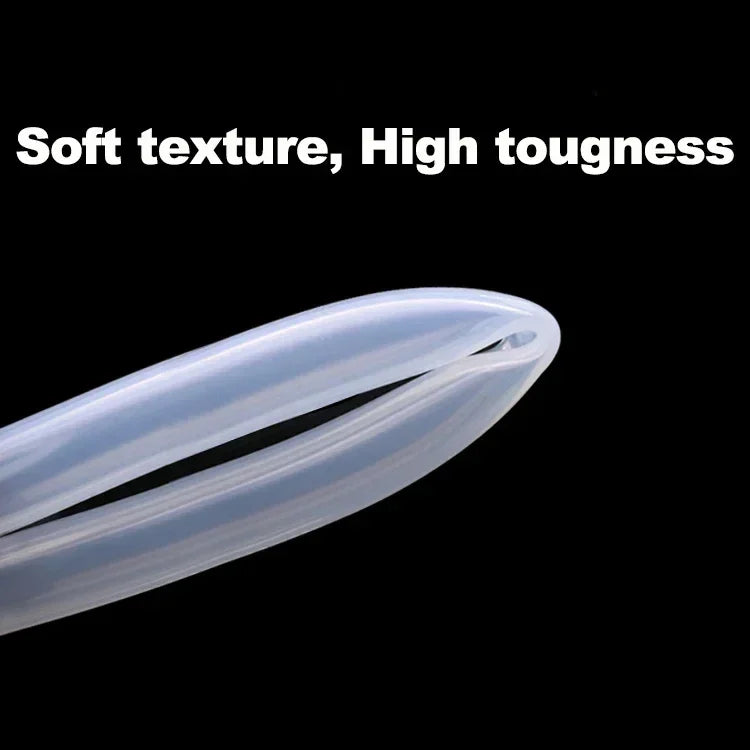 Clear Food Grade Silicone Tube Hose - 1/5M Flexible Transparent Rubber Tubing with 0.5-12mm Inner Diameter for Liquid Transfer & DIY Use