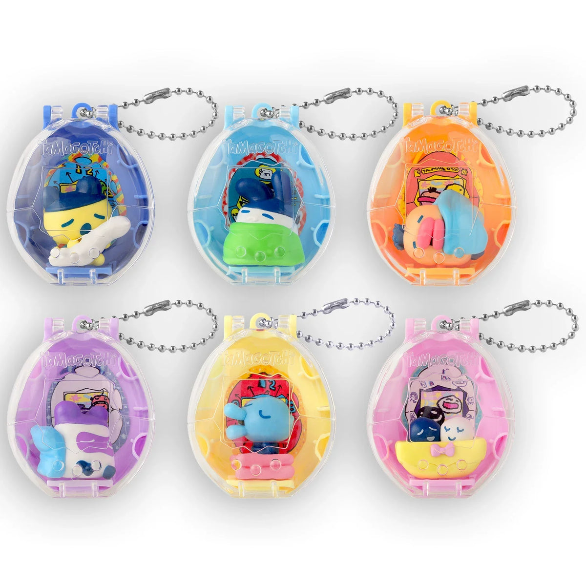 Bandai Tamagotchi Collectible Blind Box - V1–V4 and Paradise Mini Figure Pendants, Cute Bean Dolls and Character Toys