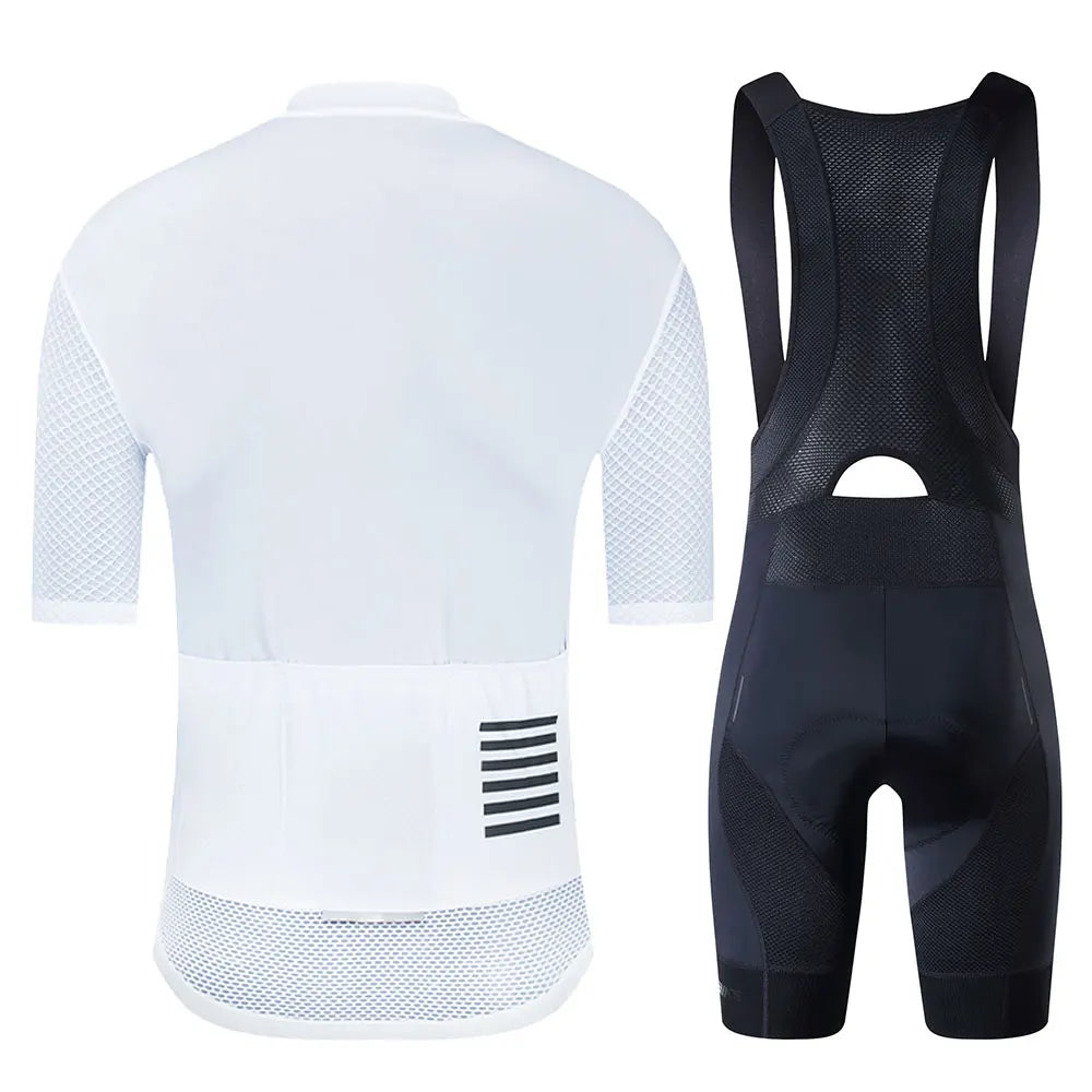 YKYWBIKE Cycling Jersey & Bib Shorts Set — Classic MTB Bike Clothing with Reflective Details