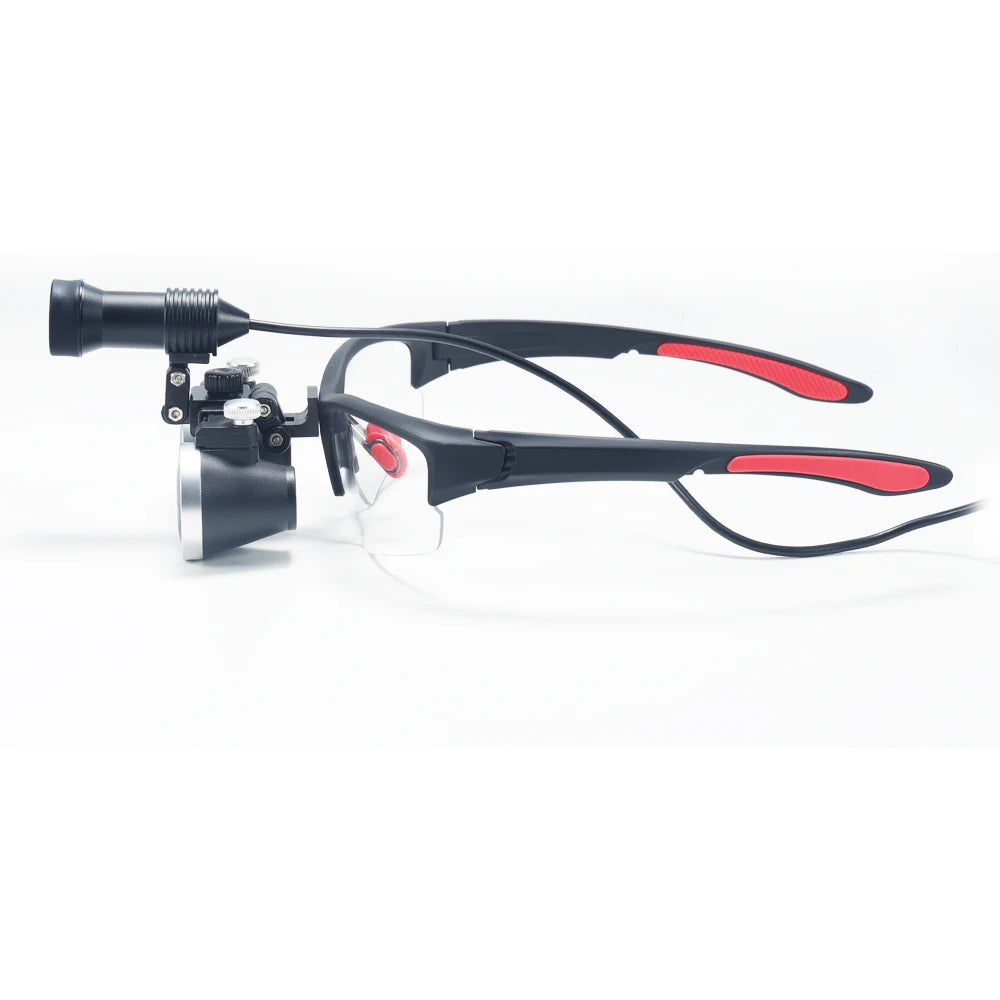 Dental Loupes 2.5X/3.5X Magnification – Binocular Magnifier with 5W Headlight & Cloth Packaging for Medical & Lab Use