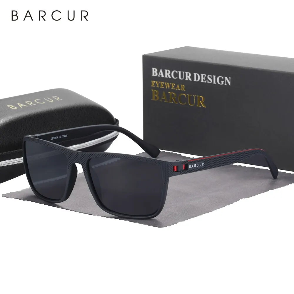 BARCUR TR90 Polarized Sunglasses - Lightweight Sports Eyewear for Men and Women, UVAB Protection