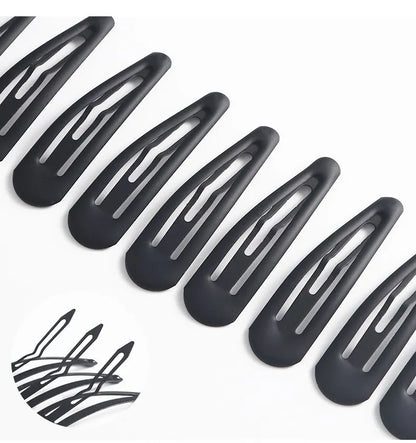 10/20pcs Non-Slip Matt Black Alloy Hairpins - Geometric Water Drop Design, Solid Bobby Pins for Women's Hairstyles & Makeup