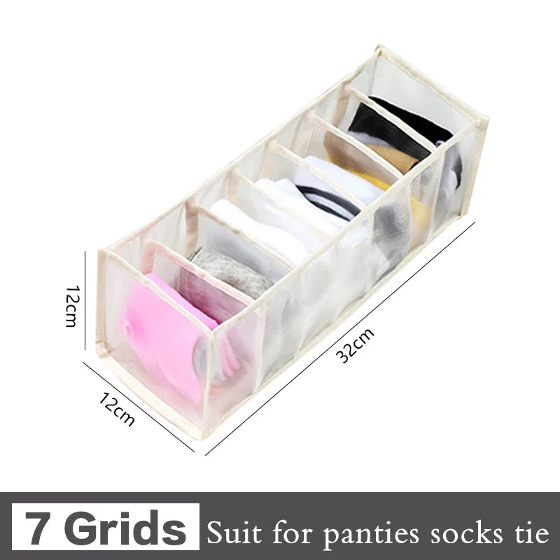 Underwear & Clothing Organizer Storage Box – Sports Bra, Socks & Panties Drawer Divider for Wardrobe & Cabinet Organization