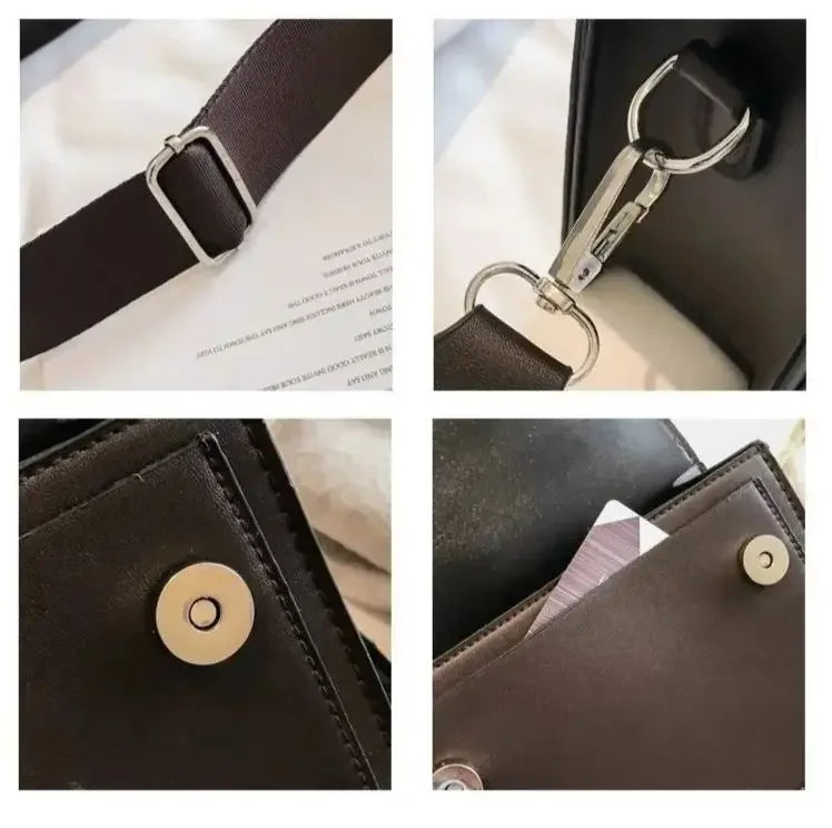 Classic PU Leather Crossbody Bag for Women – Fashion Shoulder Messenger, Travel Handle Flap Handbag