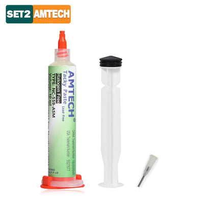 Amtech NC-559 Flux – 10ml Soldering Flux Syringe for Electronics, BGA, SMD & PCB Repair Tools