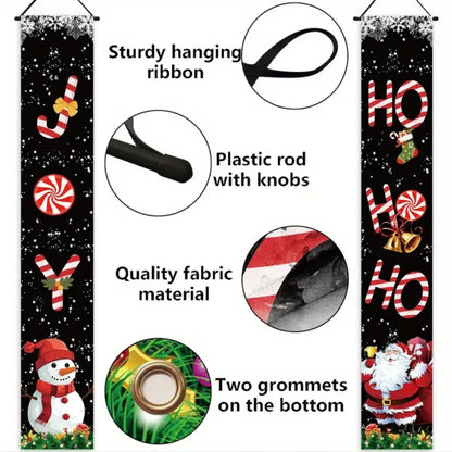 Christmas Hanging Door Banner – Antithetical Couplet Wall Decoration for Merry Christmas 2026 Party & Xmas Gift