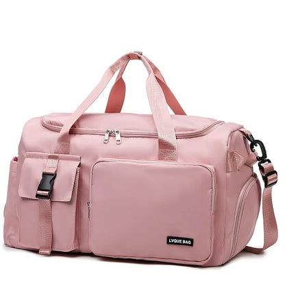 Women’s Sports Gym Bag – Dry & Wet Compartments Shoulder Crossbody Travel Duffel for Swimming, Fitness & Outdoor Use