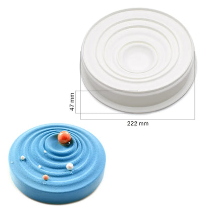 Round Corrugated Big Flower Silicone Mousse Cake Mold – Taiji French Dessert Baking & Chocolate Pudding Tool