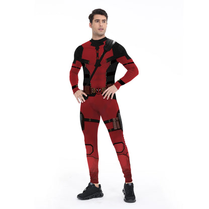 Wolverine Deadpool Cosplay Jumpsuit - Superhero Zentai Bodysuit for Kids & Adults, Halloween Party Costume