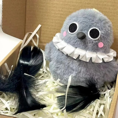Love & Deepspace Sylus Crow Cosplay Pendant – DIY Plush Keychain, Alloy Pin for Halloween Party Decor & Costume Accessory