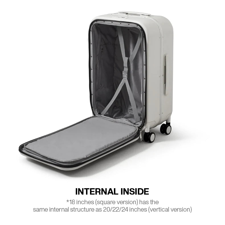 Mixi Aluminum Frame Carry-On Suitcase — Patent Design Rolling Luggage for Cabin, 18/20/24 Inch M9260