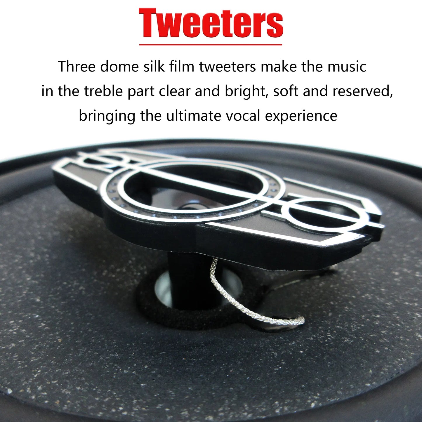 6.5 Inch 880W 4-Way Universal Car Coaxial Speakers - Full Range HiFi Stereo with Non-Destructive Installation