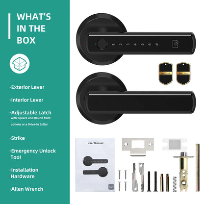 Viladepot Smart Fingerprint Door Lock – App Control, Passcode, & Touchscreen Keypad for Electronic Security