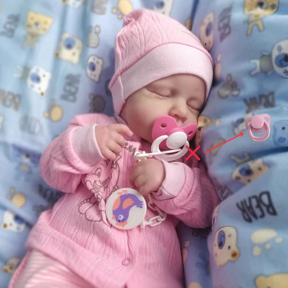 MRB 50cm Realistic Bebe Reborn Doll – Handmade Silicone Vinyl LouLou Toy for Girls Christmas Gift