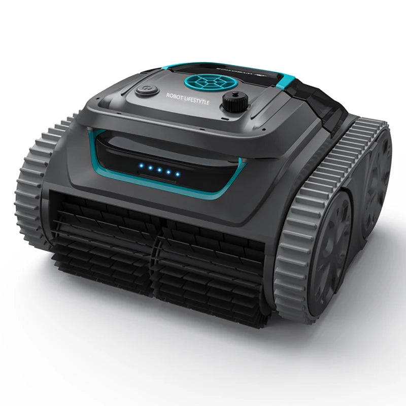 Robot Swimming Pool Cleaner – Cordless, APP-Controlled, Rechargeable 6400mAh Lithium Battery, Route Planning for Tiles, PVC, Mosaic, Cement