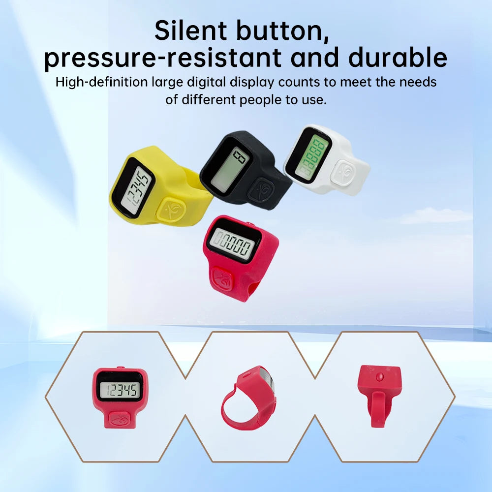 Mini Ring-Shaped Finger Counter — LCD Electronic Digital Tally Clicker for Events, Laps & Counting