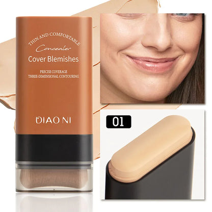 Eraser Foundation Stick – Velvet Moist Long-Lasting Liquid Concealer for Flawless Face Makeup