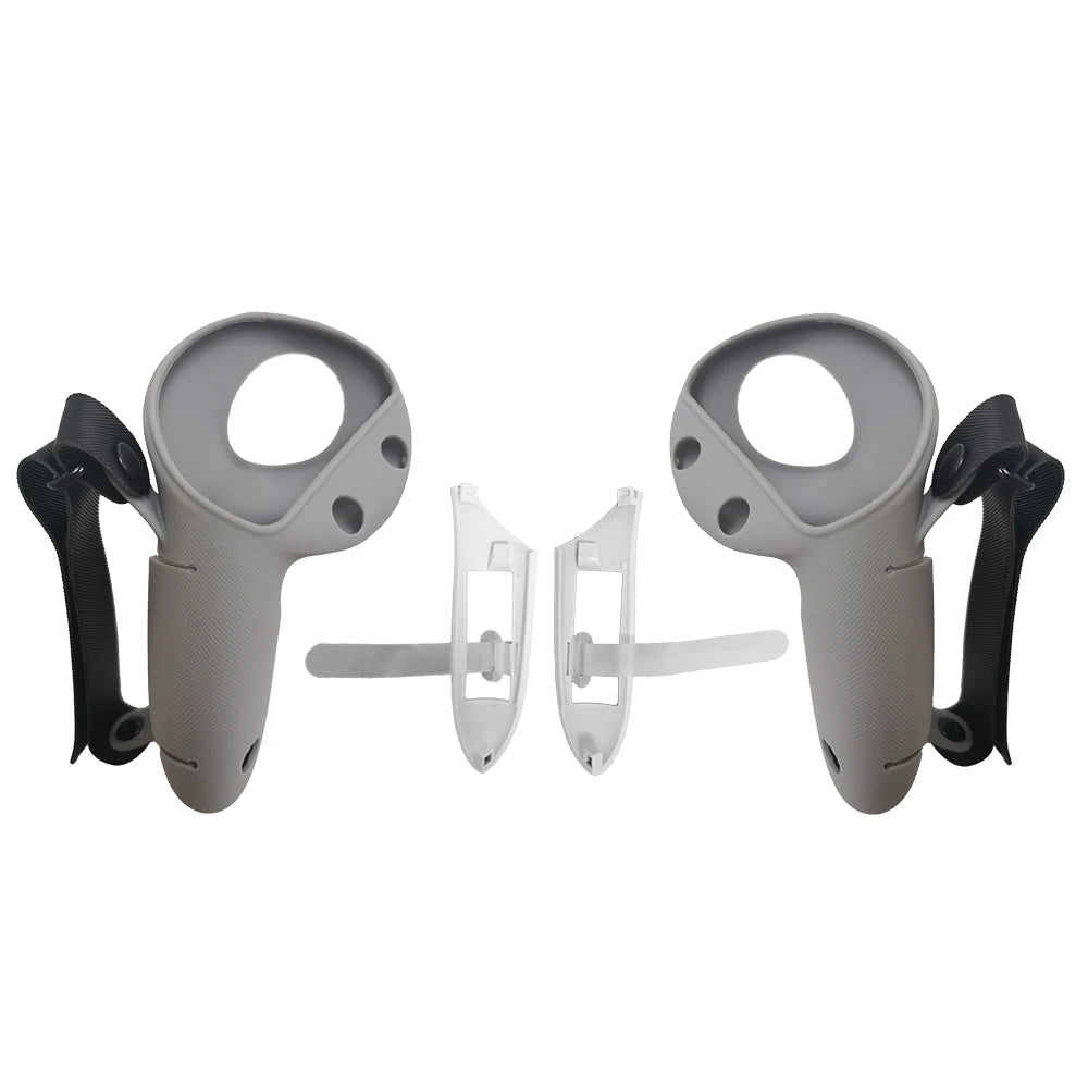 Silicone Protective Controller Case Cover for Meta Quest 3/3S – Battery Replacement Opening & Knuckle Strap, VR Accessory