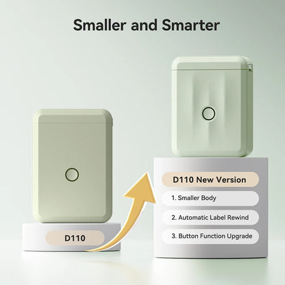 Niimbot D110 Mini Handheld Thermal Label Maker, Wireless Inkless Sticker Printer for Home & Office Organization, Portable Label Machine with Stickers