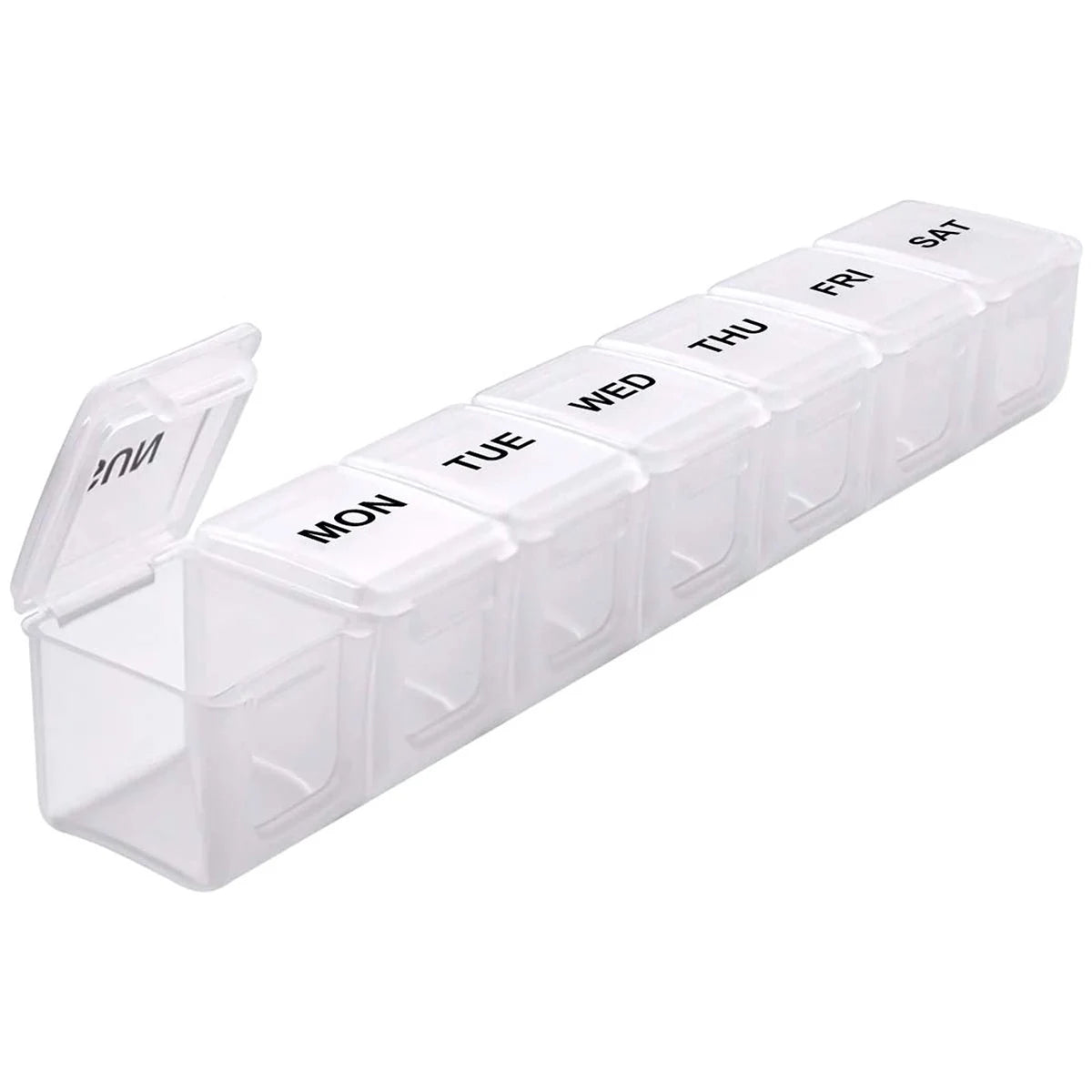 7/14/28-Day Pill Organizer – Weekly & Monthly Medicine Box with Tablet Storage, Splitter & Container Case