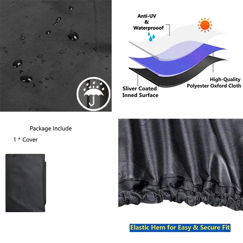 Universal Lawn Mower Cover - Waterproof, UV-Resistant Rainproof Dustproof Outdoor Tractor Protection Cover