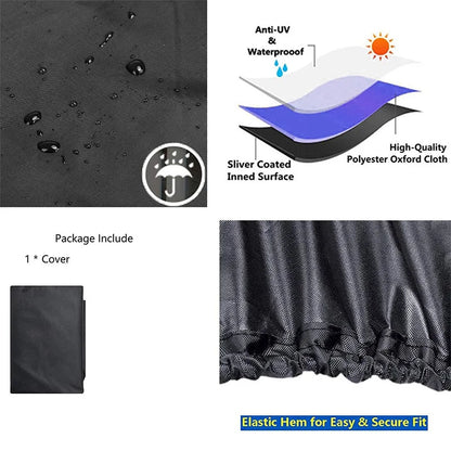 Universal Lawn Mower Cover - Waterproof, UV-Resistant Rainproof Dustproof Outdoor Tractor Protection Cover