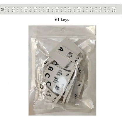 Miwayer Removable Piano Keyboard Stickers – Note Labels for 88/61 Keys, Learning Guide for Beginners