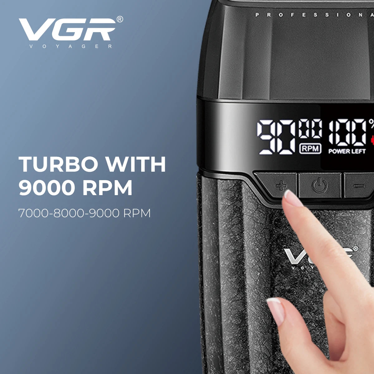 VGR Professional Hair Clipper V-640 S3 — 9000RPM Hair Cutting Machine & Beard Trimmer for Men