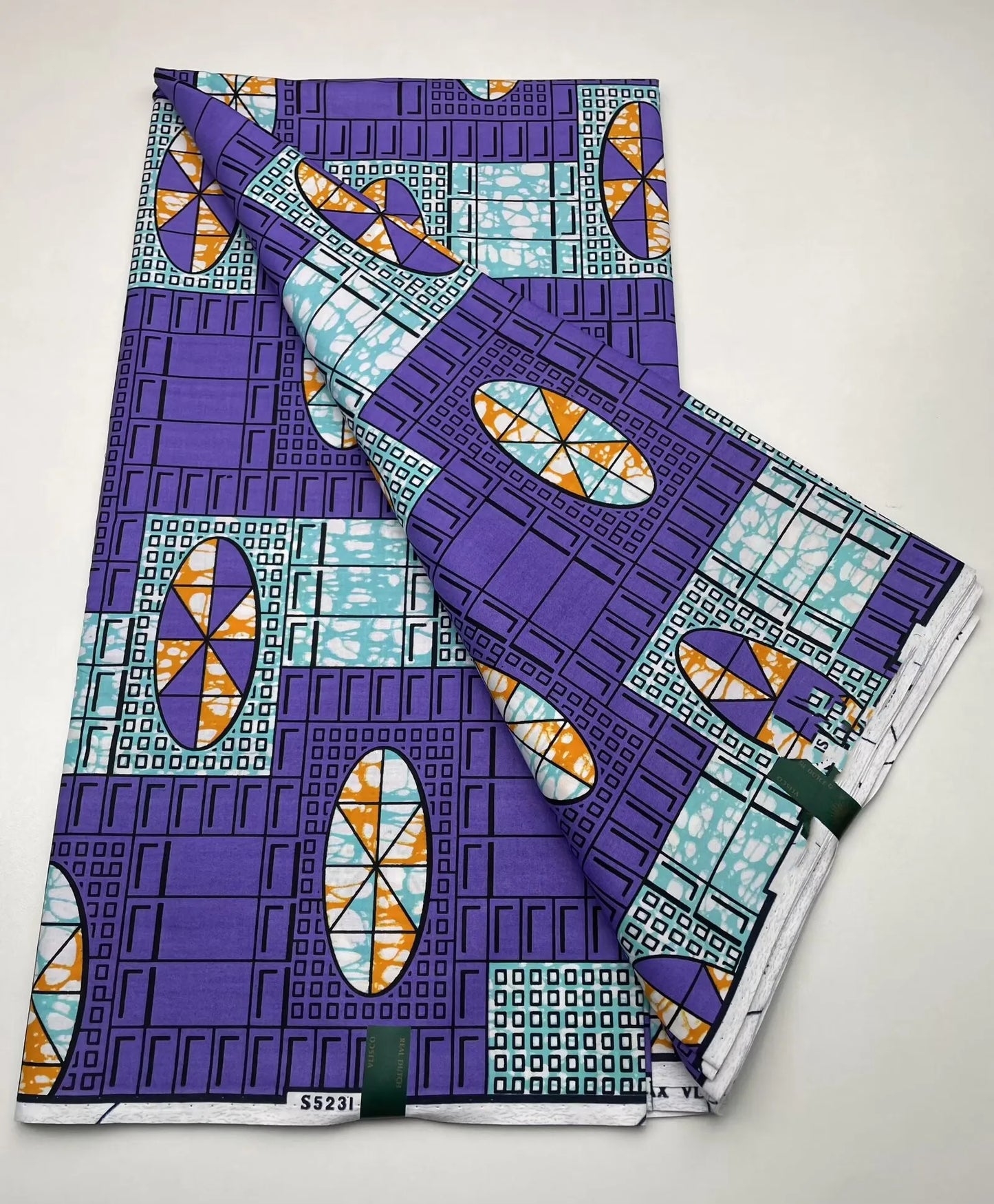 African Ankara Wax Print Fabric - 100% Cotton Soft Nigerian Real Wax Material for Women’s Party Dresses