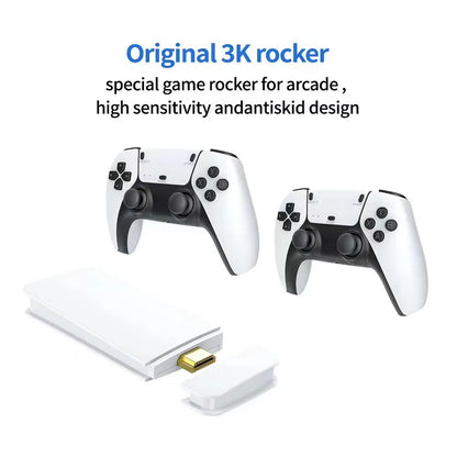 M15 Game Stick Mini TV Handheld Console — Wireless Gamepads, 64GB with 20,000+ Retro Games, HD Output, Two-Player for PS1 and More