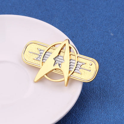 Classic Star Trek Button Brooch — Starfleet Logo Metal Badge, Creative Lapel Pin for Shirts, Backpacks & Jewelry Accessories