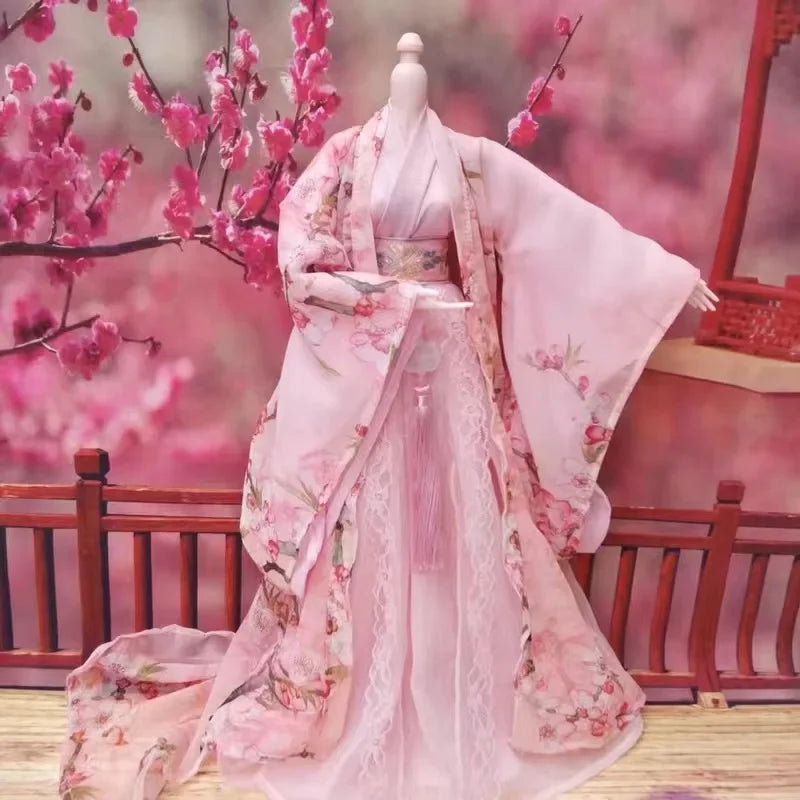 1/3 BJD Doll Hanfu Outfit – Ancient Style Long Skirt Fairy Dress for 60cm Princess Dolls, Accessories Only (No Doll)