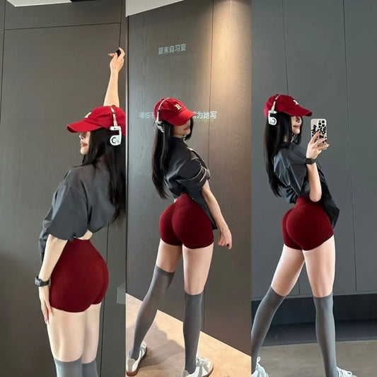 Women High Waist Yoga & Workout Shorts – Sexy Seamless Fitness Cycling Shorts for Gym, Running & Summer Sports Leggings