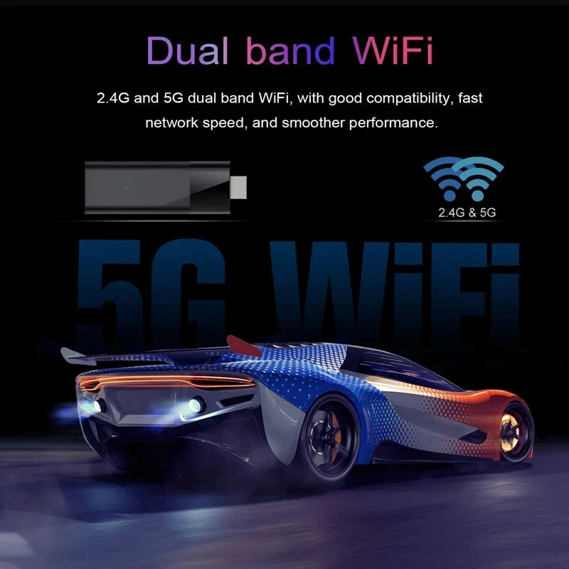 Q12 Mini TV Stick Android 14 – Quad-Core ATV Smart TV Box 4GB RAM 64GB/128GB ROM WiFi 2.4G & 5G Global Streaming