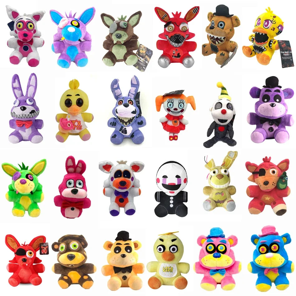 FNAF Freddy’s 18cm Plush Toy – Stuffed Bear & Rabbit Game Plush for Kids Birthday & Christmas Gift