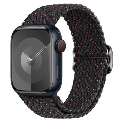 Braided Solo Loop Apple Watch Ultra Band – Elastic Nylon Adjustable Bracelet Strap for iWatch SE, Series 3–9 (38mm–49mm)