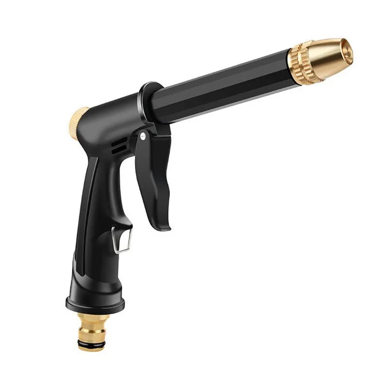High-Pressure Water Hose Nozzle - Car Wash & Garden Sprinkler Gun with Quick Connector and Foam Jug Attachment