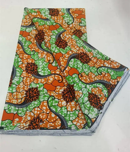 African Real Wax Print Fabric 100% Cotton - Ghana Style Ankara Pagne Nigeria Wax Tissu Soft Printed Fabric