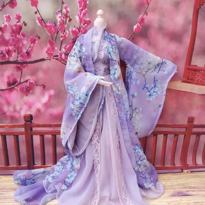 1/3 BJD Doll Hanfu Outfit – Ancient Style Long Skirt Fairy Dress for 60cm Princess Dolls, Accessories Only (No Doll)