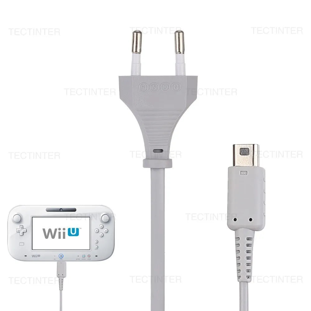EU Plug AC Adapter Charger for Nintendo Wii U – Console & Remote Power Supply Cord