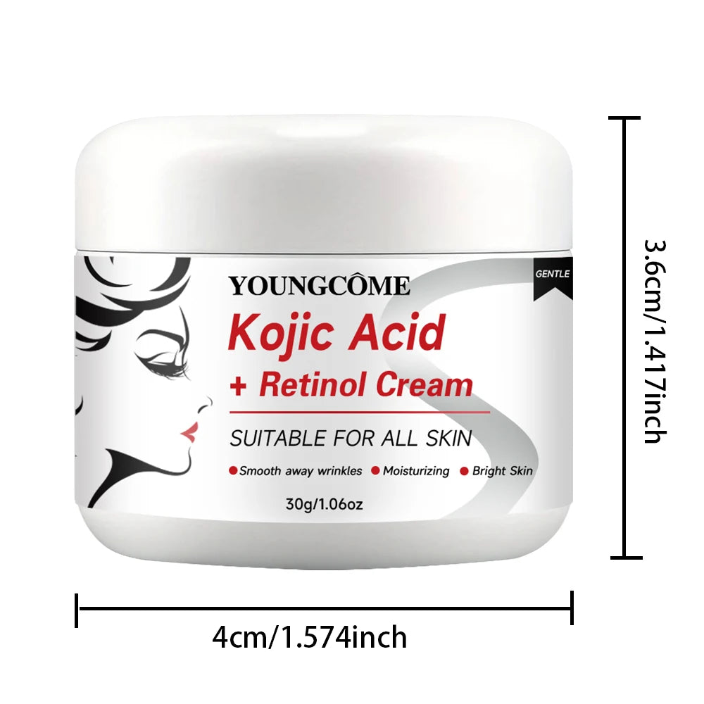 Kojic Acid & Retinol Anti-Aging Cream – Moisturizer for Wrinkle Removal, Skin Whitening and Brightening Face Care