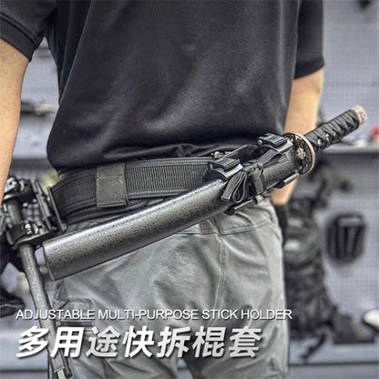 Multifunctional Tactical MOLLE Stick Holder – Adjustable Belt Clip Outdoor Survival Tool Cover for Camping & EDC Gear