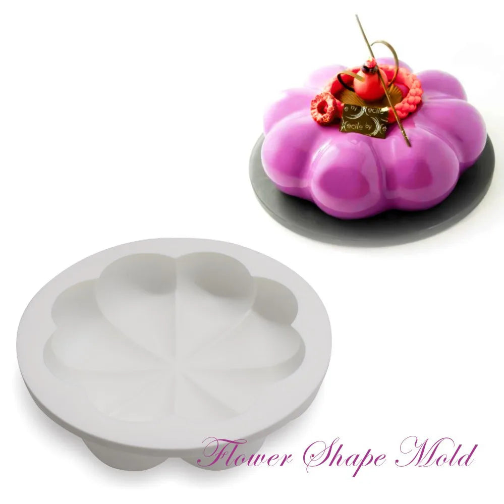 Round Corrugated Big Flower Silicone Mousse Cake Mold – Taiji French Dessert Baking & Chocolate Pudding Tool